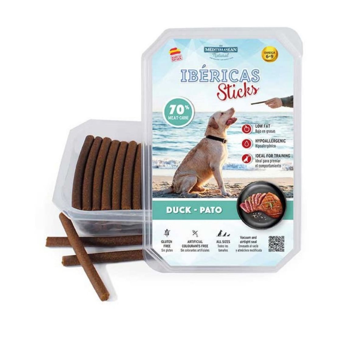 Obrázek z Ibéricas Dog tyčinky kachna 800 g (cca 75 ks) 