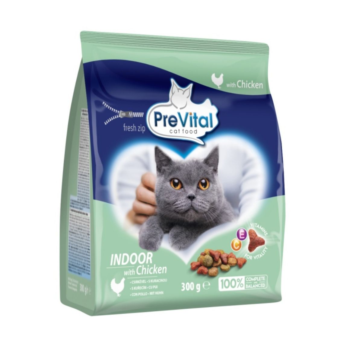 Obrázek z PreVital kočka domácí, kuřecí 0,3 kg 