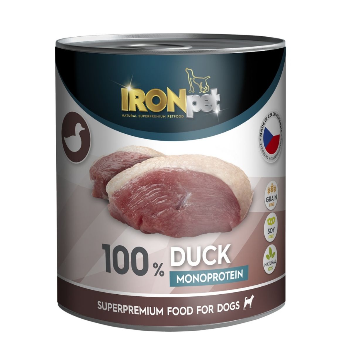 Obrázek z IRONpet Dog Duck (Kachna) 100 % Monoprotein, konzerva 800 g 