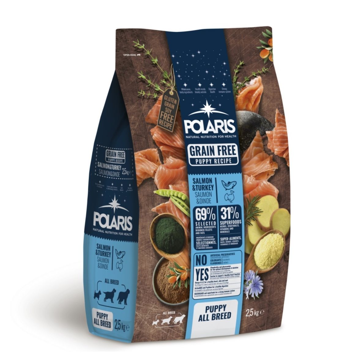 Obrázek z Polaris Dog Puppy All losos & krůta GF 2,5 kg 