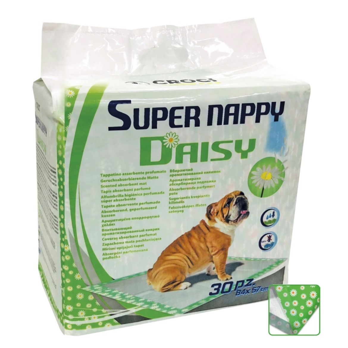 Obrázek z Návyková podložka Super Nappy Sedmikráska 84 x 57 cm (30 ks) 