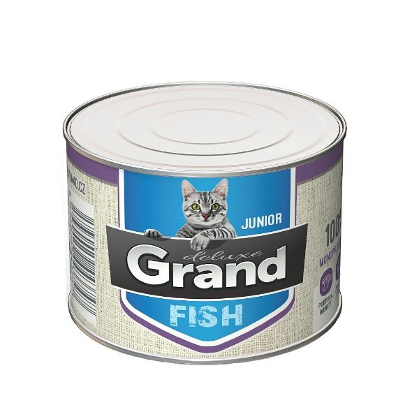 Obrázek Grand deluxe Cat Junior 100 % rybí, konzerva 180 g