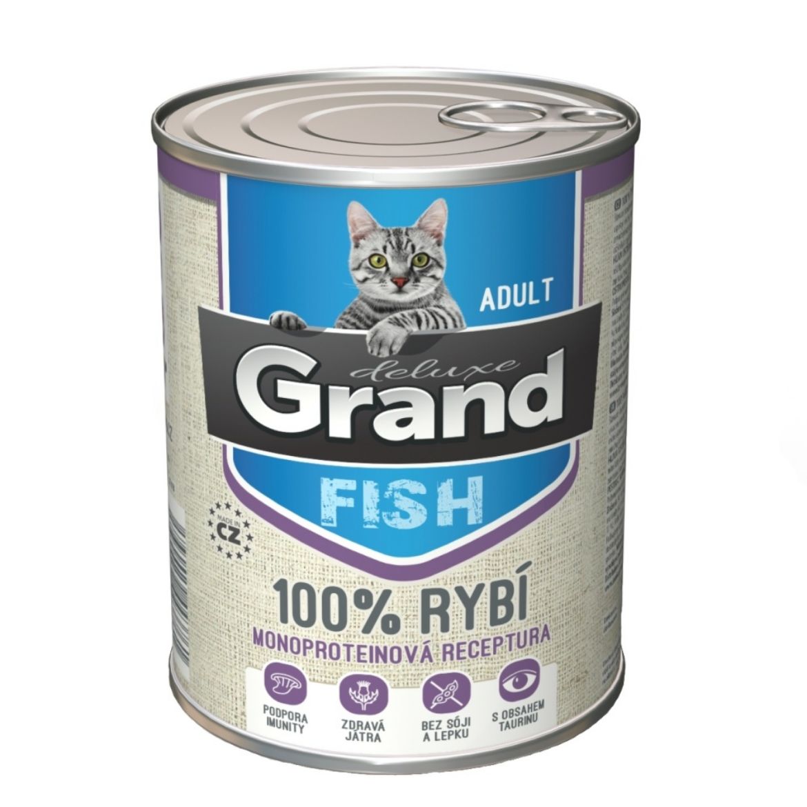 Obrázek z Grand deluxe Cat 100 % rybí, konzerva 400 g 