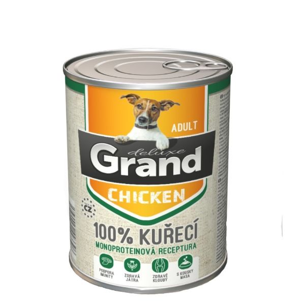 Obrázek Grand deluxe Dog Adult 100 % kuřecí, konzerva 400 g