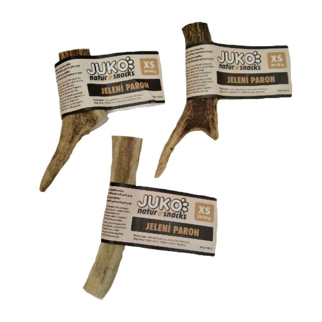 Malý paroh jelení dentální pamlsek pro psy, vhodné pro malá plemena, kousátko, uspokojuje potřebu kousat, pomáhá omezovat zubní plak