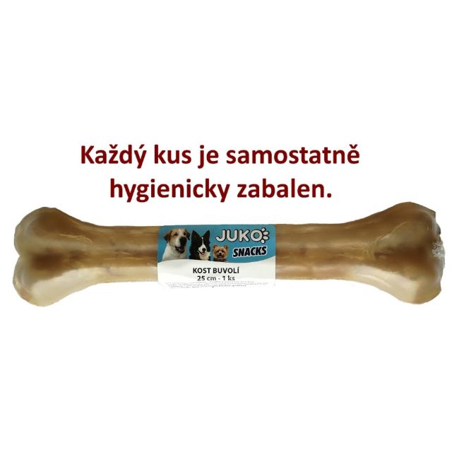 kost, buvolí, žvýkací, 25cm, hygienicky balené - po 1ks,