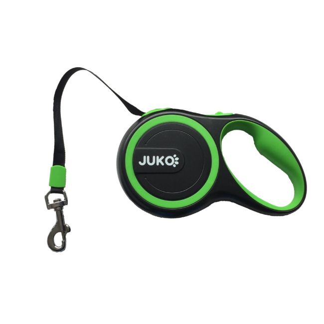 vodítko, typ flexi, samonavíjecí, pro malé psy, mini, zelené, s páskem, tape