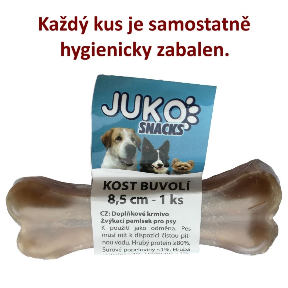 Obrázek z Kost buvolí JUKO Snacks 8,5 cm (1 ks)  