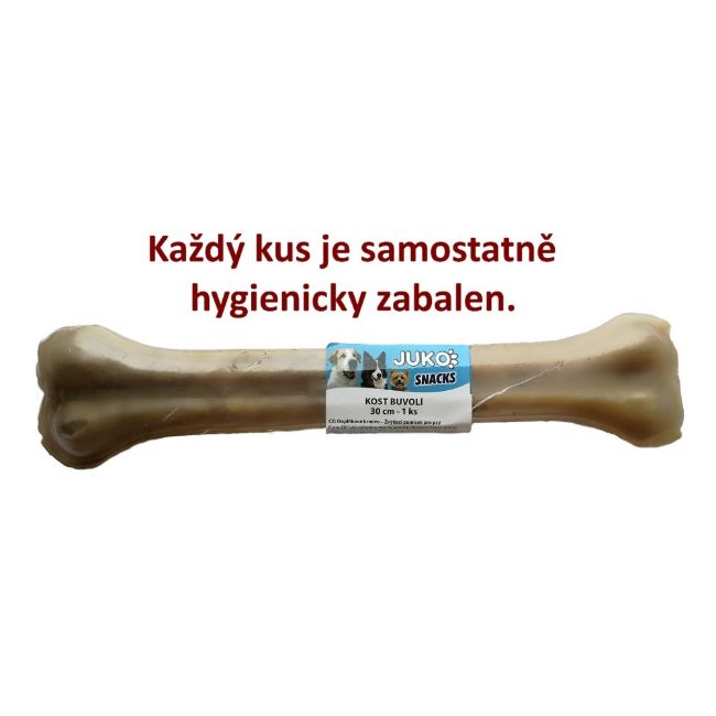 kost, buvolí, žvýkací, 30cm, hygienicky balené - po 1ks,
