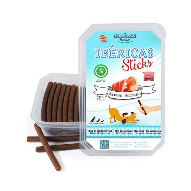 Obrázek z Ibéricas Sticks Serrano Ham 800g 75ks snack for dog-68068 