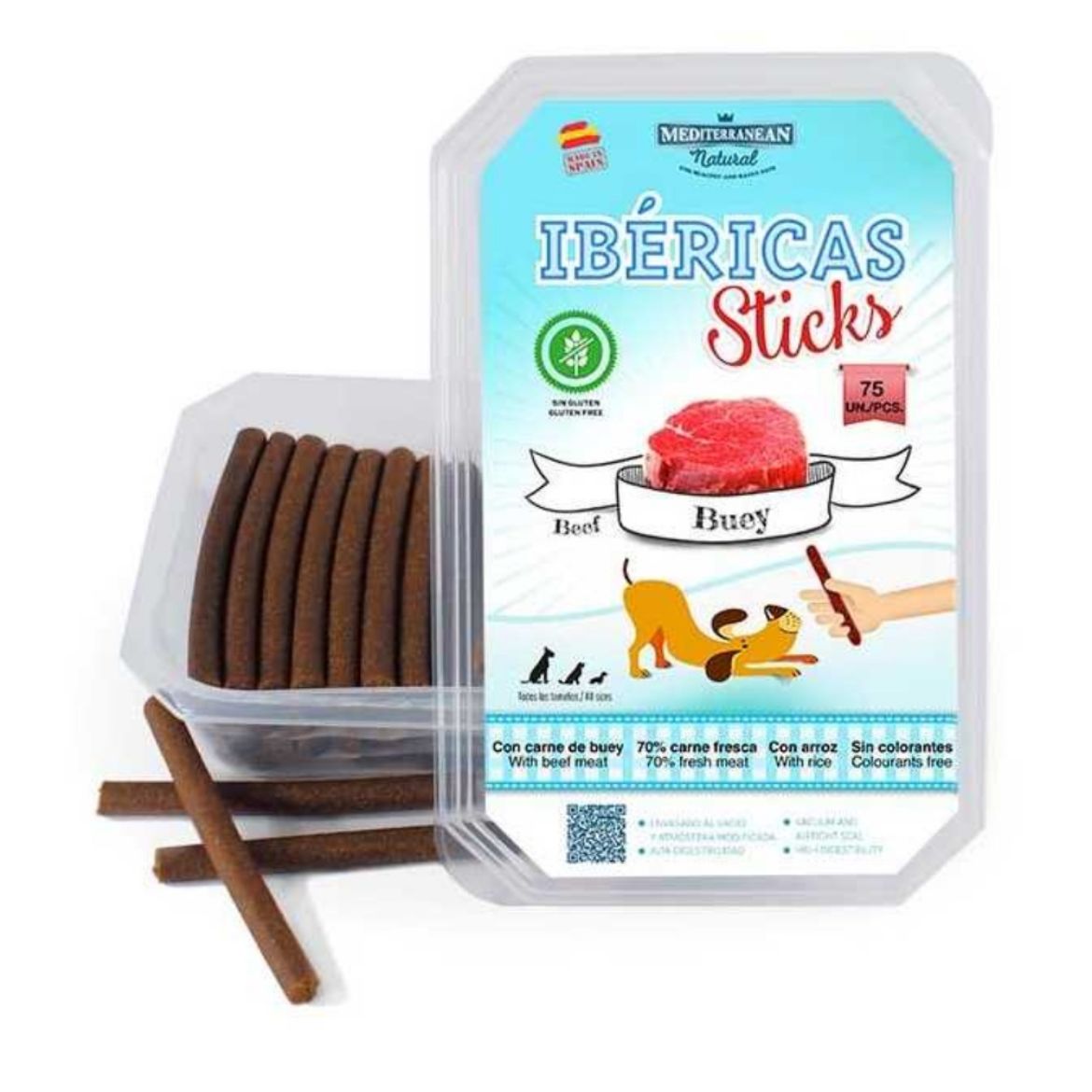 Obrázek z Ibéricas Dog tyčinky hovězí 800 g (cca 75 ks)  