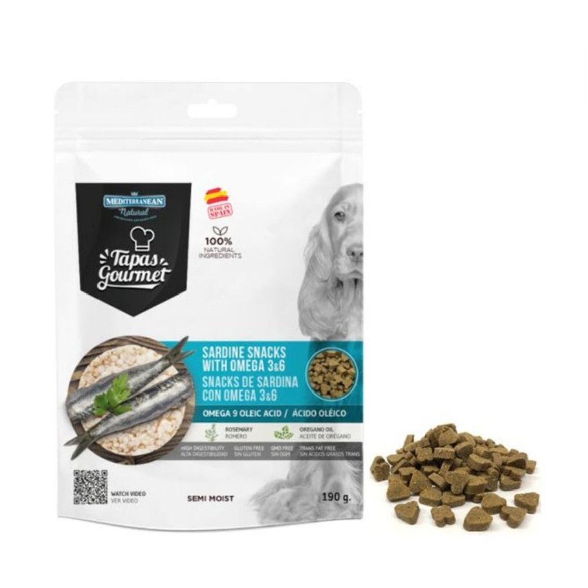 Obrázek z Tapas Gourmet snack Dog Sardine with Omega 190 g 