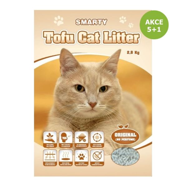 Obrázek Smarty Tofu Cat Litter Original podestýlka bez vůně 6 l AKCE 5 + 1 ZDARMA