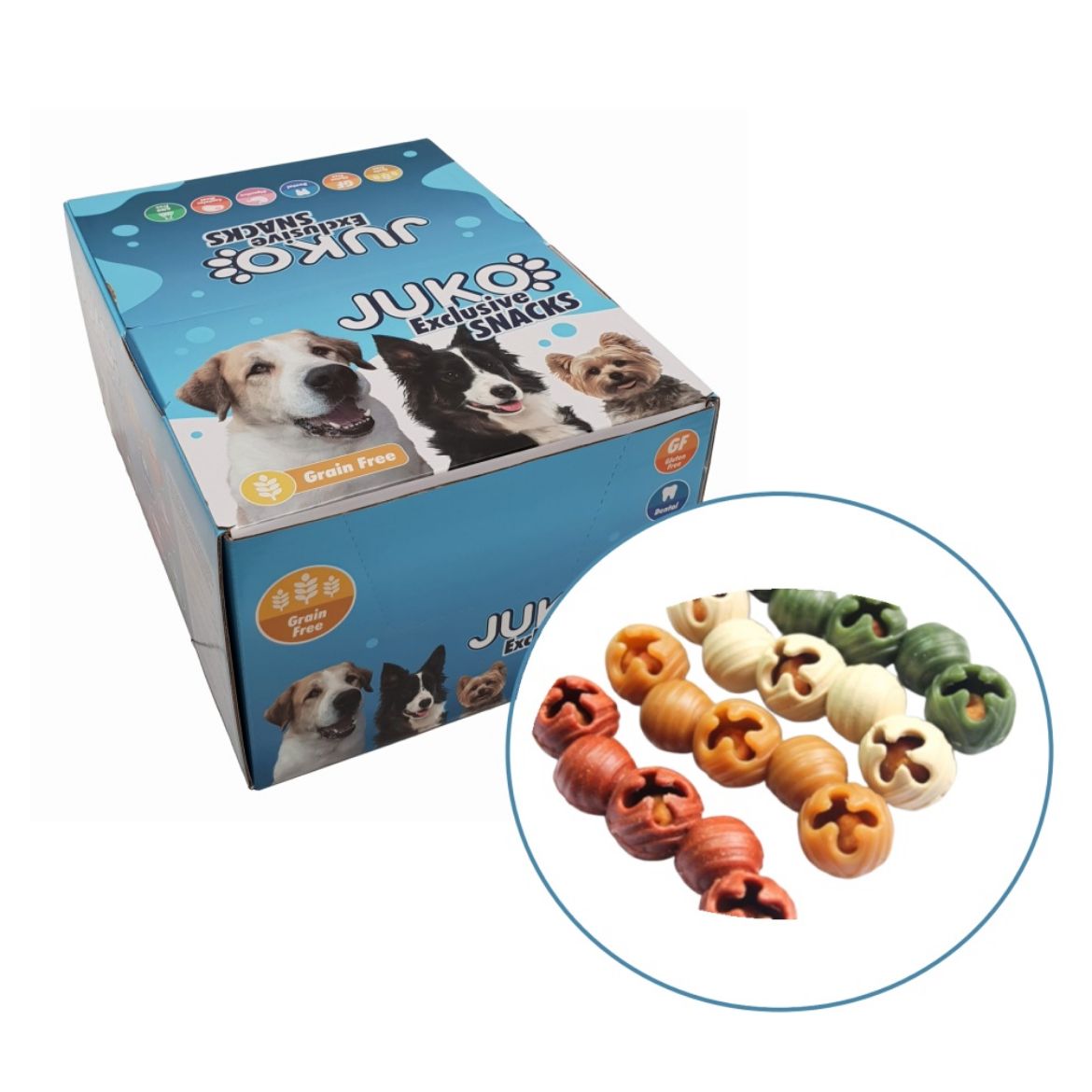Obrázek z Housenka plněná masem JUKO Snacks 2 kg (cca 77 ks) Expirace 10/25 