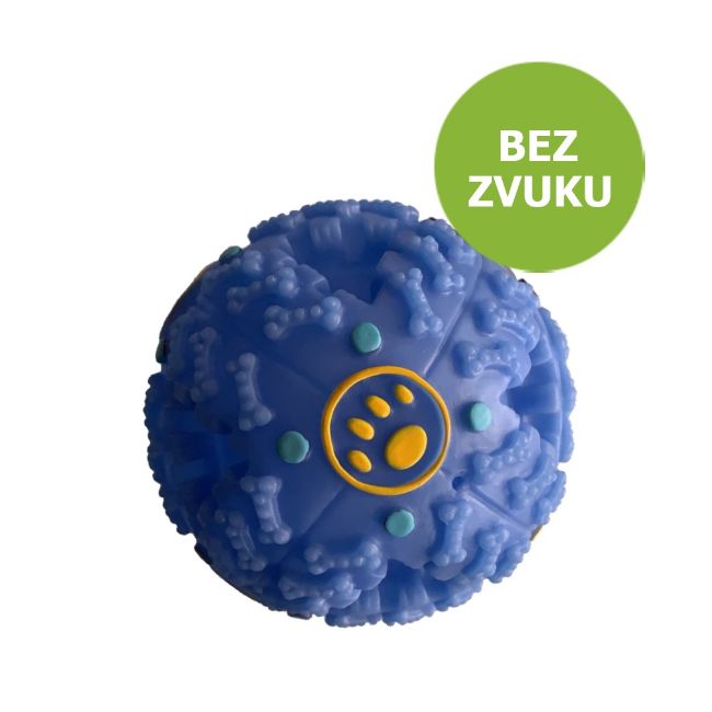 Miček se zvukem spouštěným pohybem míčku velikosti deset centimertrů vhodné pro psa