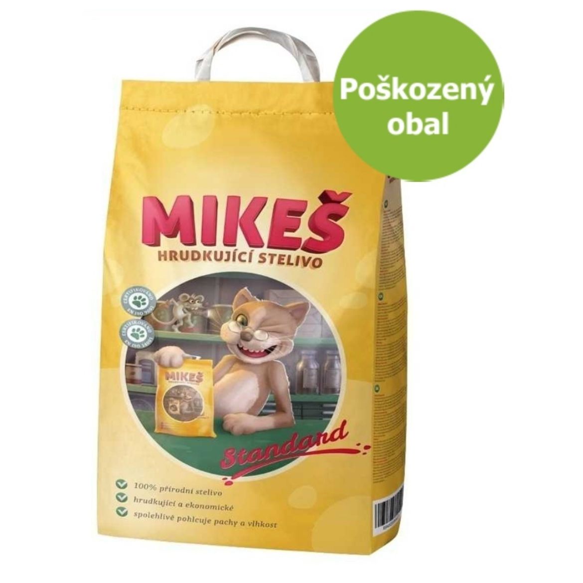 Obrázek z MIKEŠ Standard hrudkující 9 kg - Poškozený obal - SLEVA  