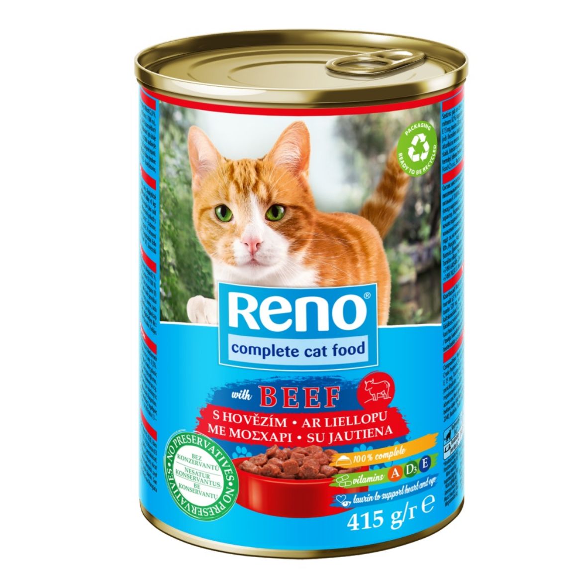 Obrázek z RENO Cat hovězí, kousky 415 g 