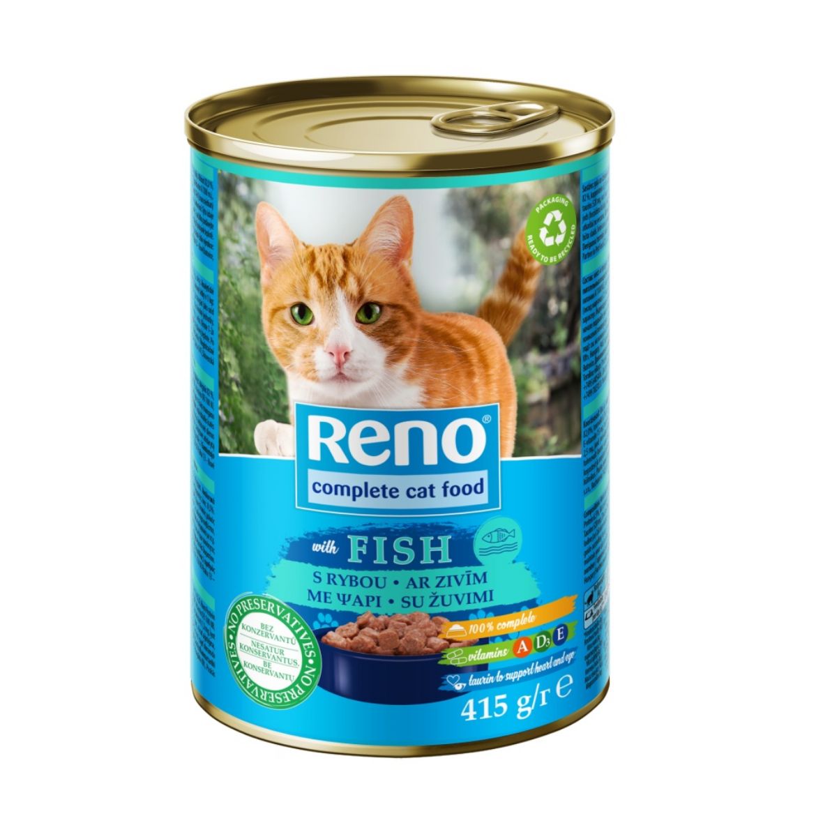 Obrázek z RENO Cat rybí, kousky 415 g 
