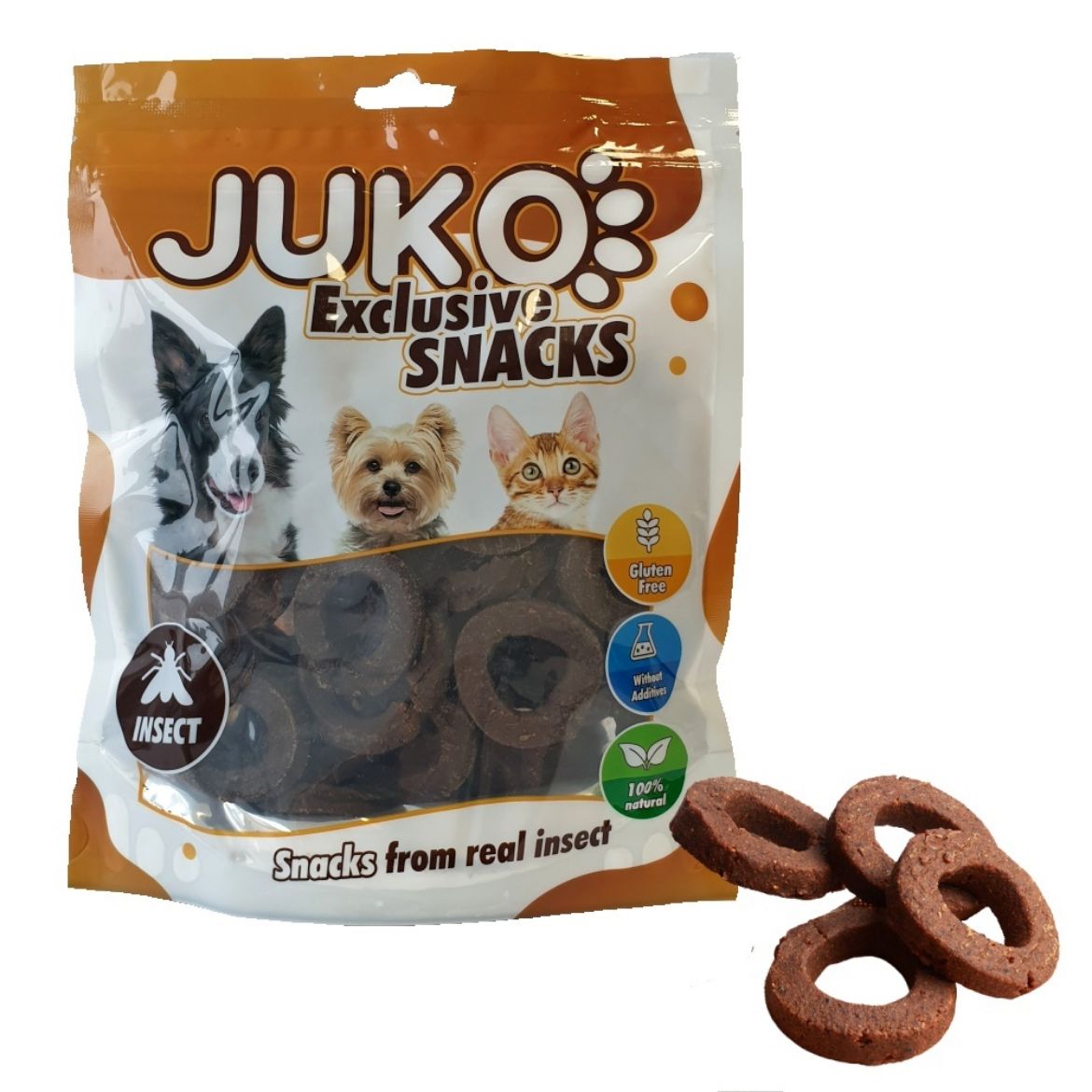 Obrázek z Hmyzí kroužky JUKO Exclusive Snacks 250 g 