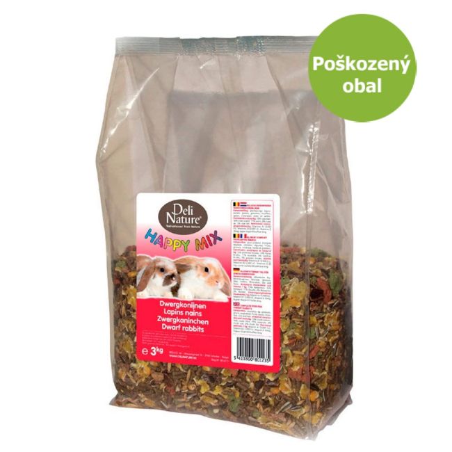 Deli Nature happy mix guinea pig, kompletní krmivo pro morčata s vitamínem C