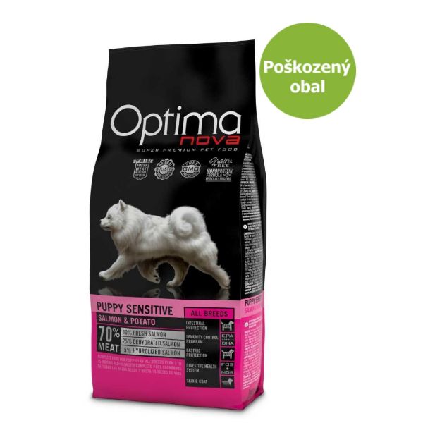 OPTIMAdog puppy sensitive, grain free, superpremmiove, pro štěňata, salmon, losos, potato, brambory, hypoalergenní