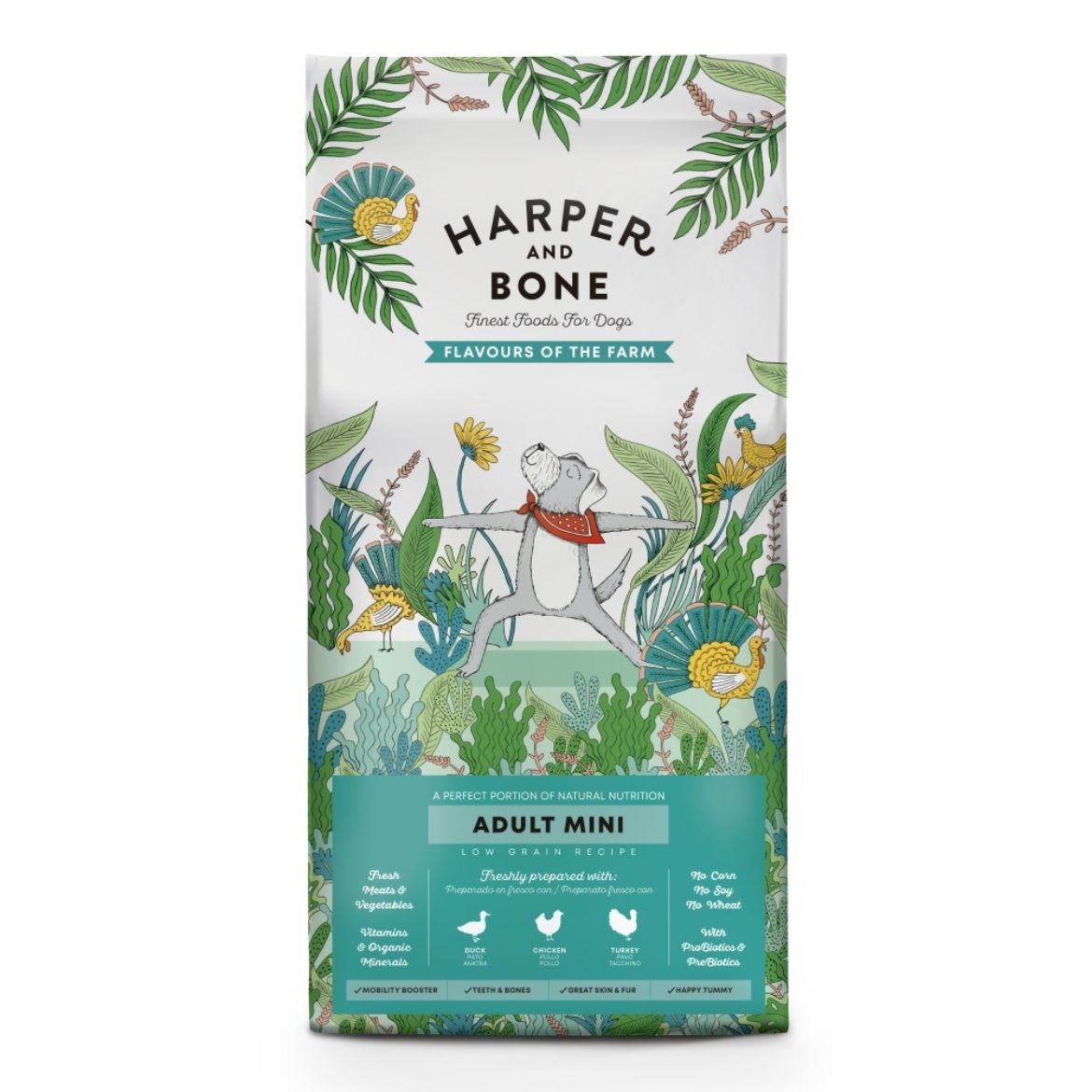 Obrázek z Vzorek Harper and Bone Dog Adult Mini příchutě farmy 100 g 