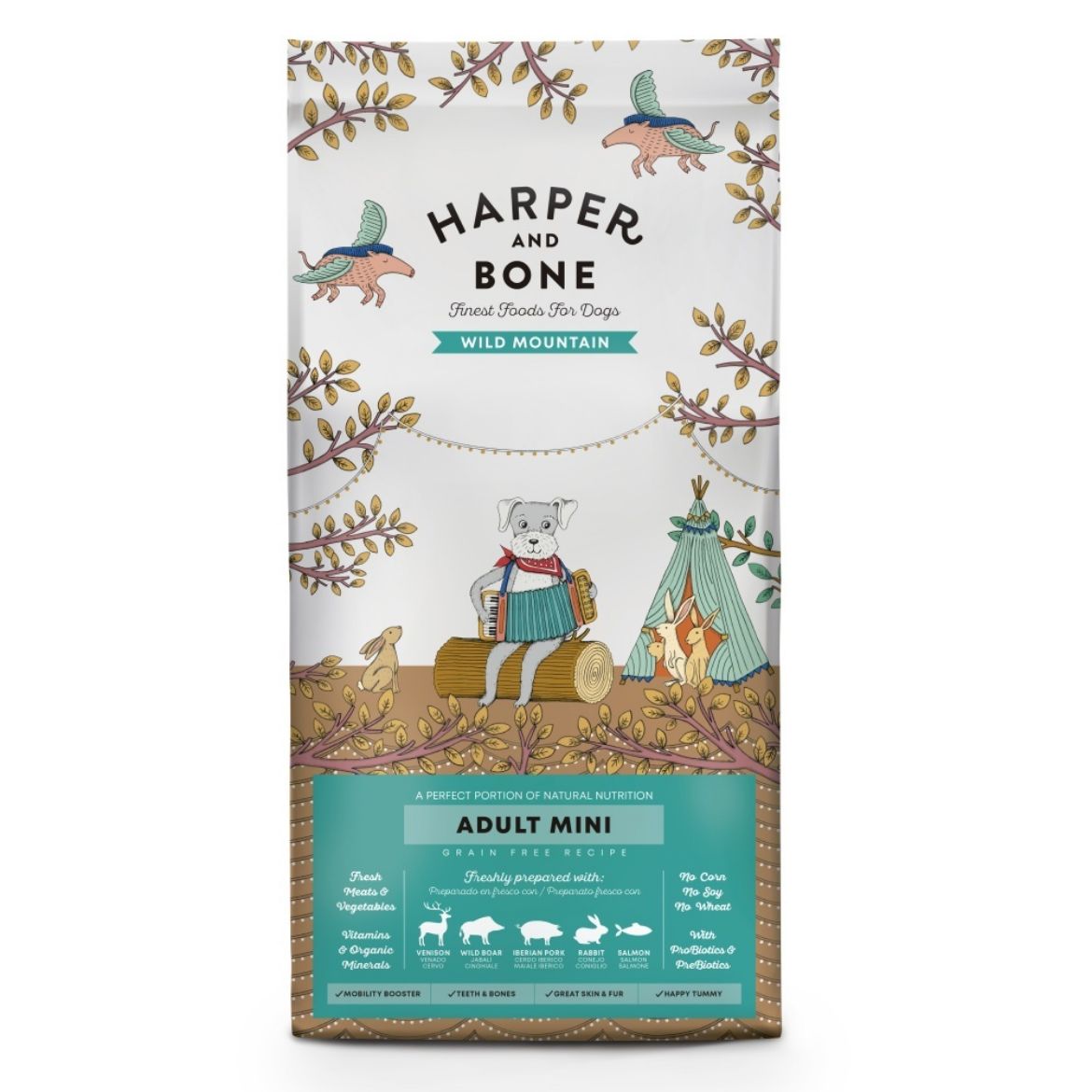 Obrázek z Vzorek Harper and Bone Dog Adult Mini divoké hory 100 g 