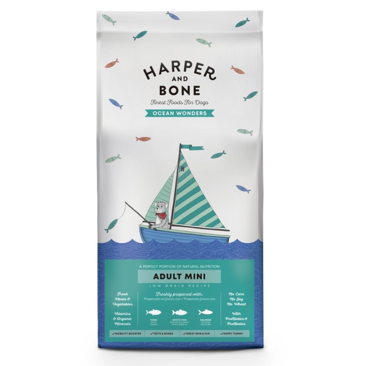 Obrázek z Vzorek Harper and Bone Dog Adult Mini divy oceánu 100 g 