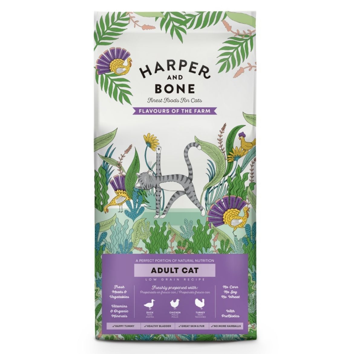 Obrázek z Vzorek Harper and Bone Cat Adult příchutě farmy 70 g 