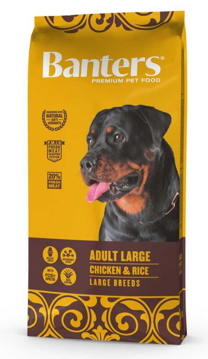 Obrázek z Banters Adult Large Chicken & Rice 15 kg 