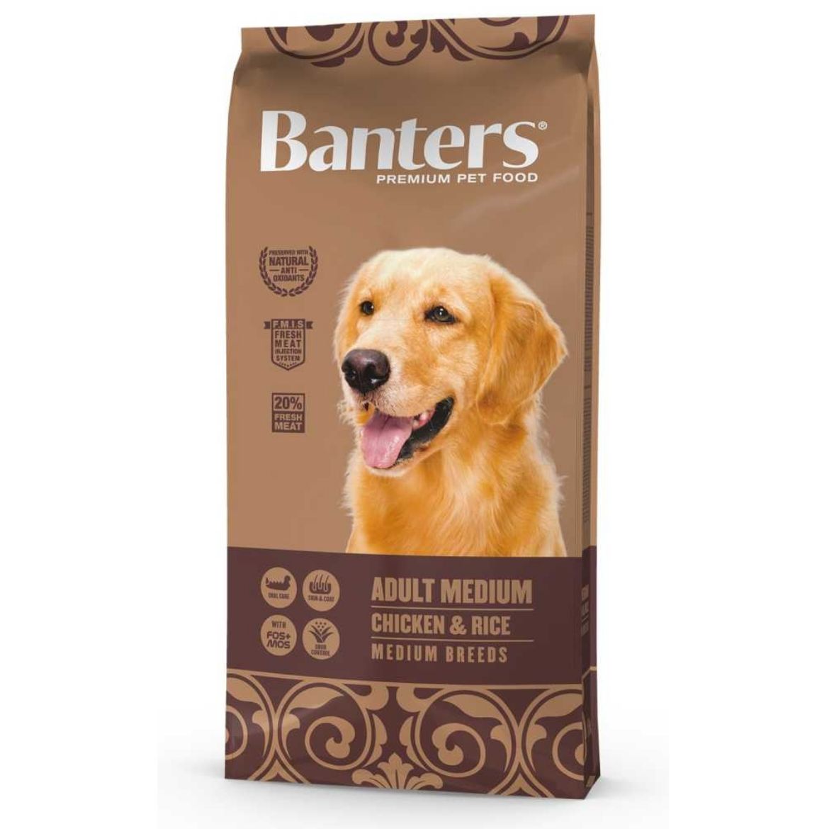 Obrázek z Banters Adult Medium Chicken & Rice 15 kg 