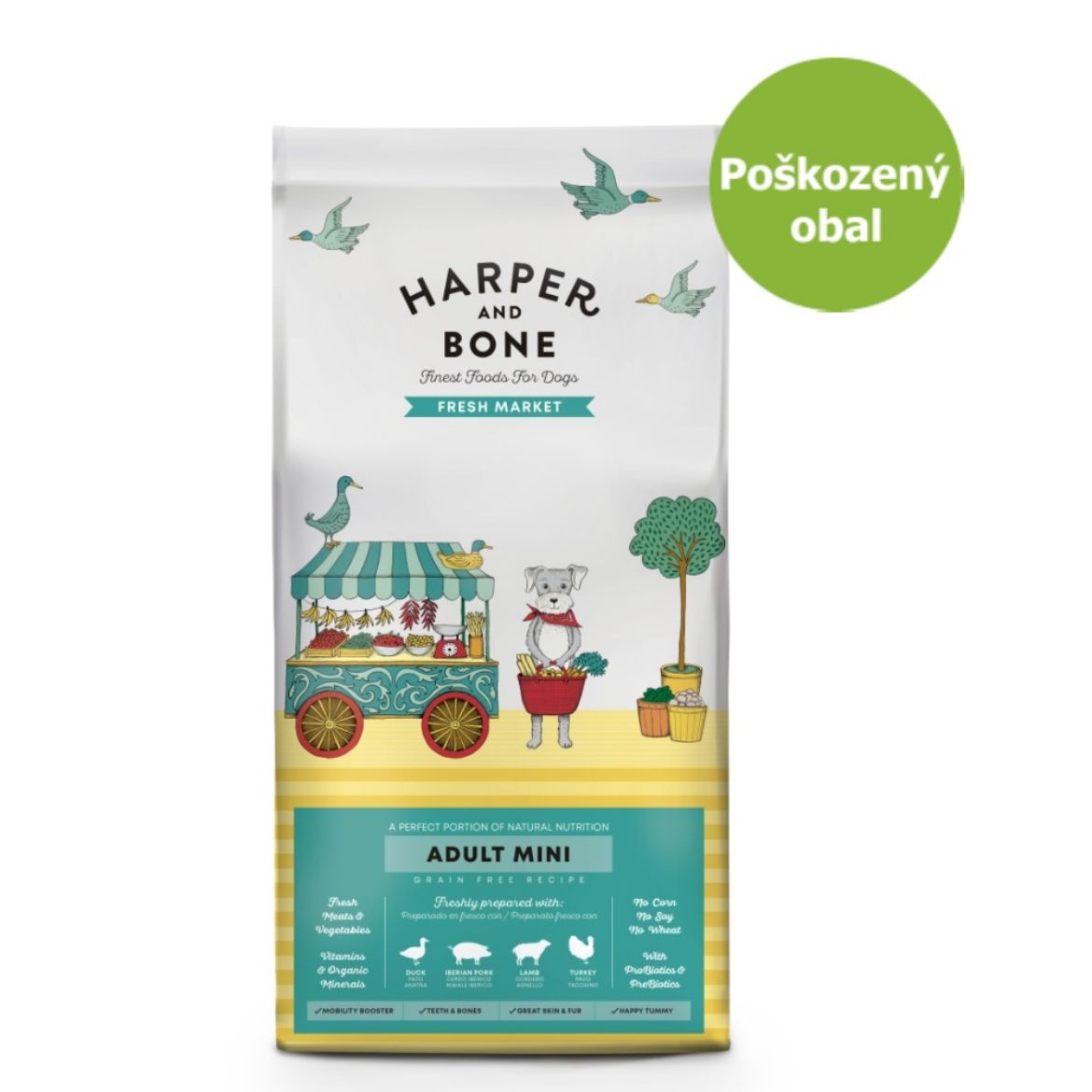 Obrázek z Harper and Bone Dog Adult Mini čerstvé z trhu 10 kg - Poškozený obal - SLEVA 15 % 
