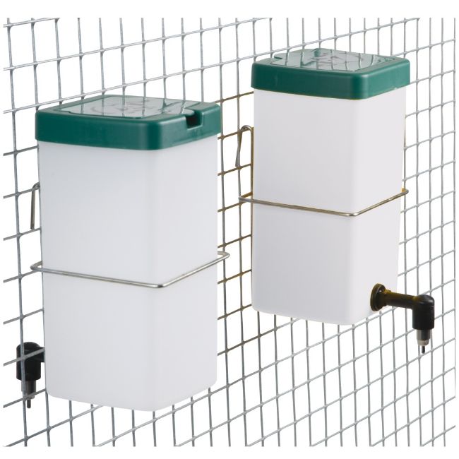 Napáječka niplová s nádobou 1 l,  s kolínkem pro králíky a hlodavce.