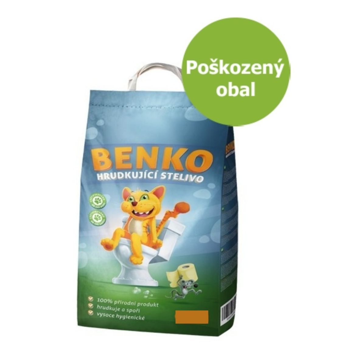 Benko hrudkující stelivo do kočičího wc,  bentonitová podestýlka, ekologické
