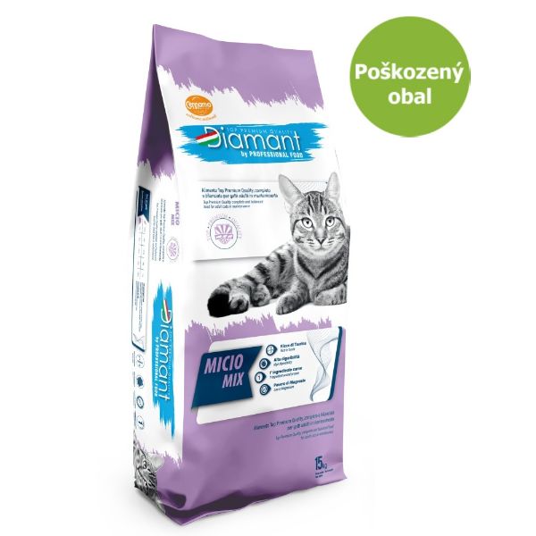Diamant cat micio mix, kompletní krmivo pro dospělé kočky, kočičí mix