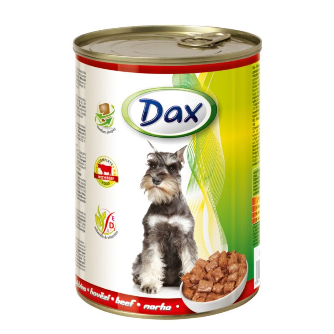 Obrázek z Dax Dog kousky hovězí, konzerva 415 g 