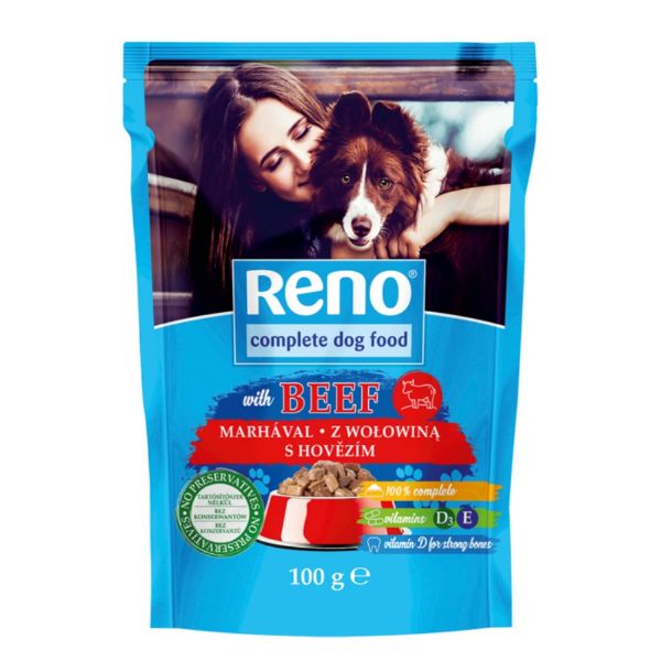 Obrázek RENO Dog hovězí, kapsa 100 g