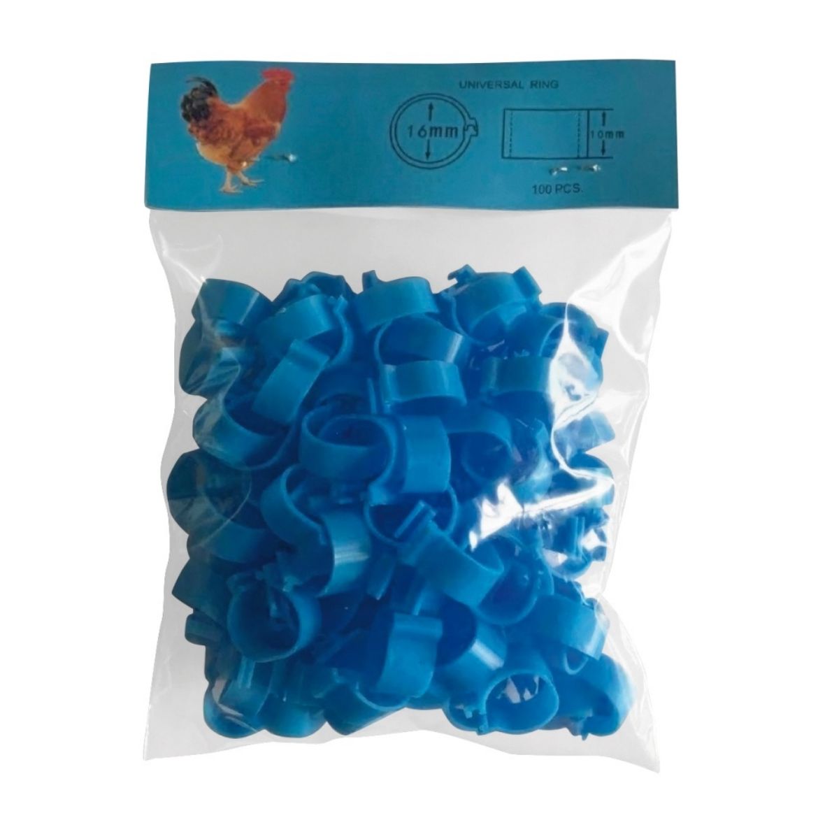 Obrázek z Zámkové kroužky 16 mm, modrá (100 ks) SLEVA 15 % 