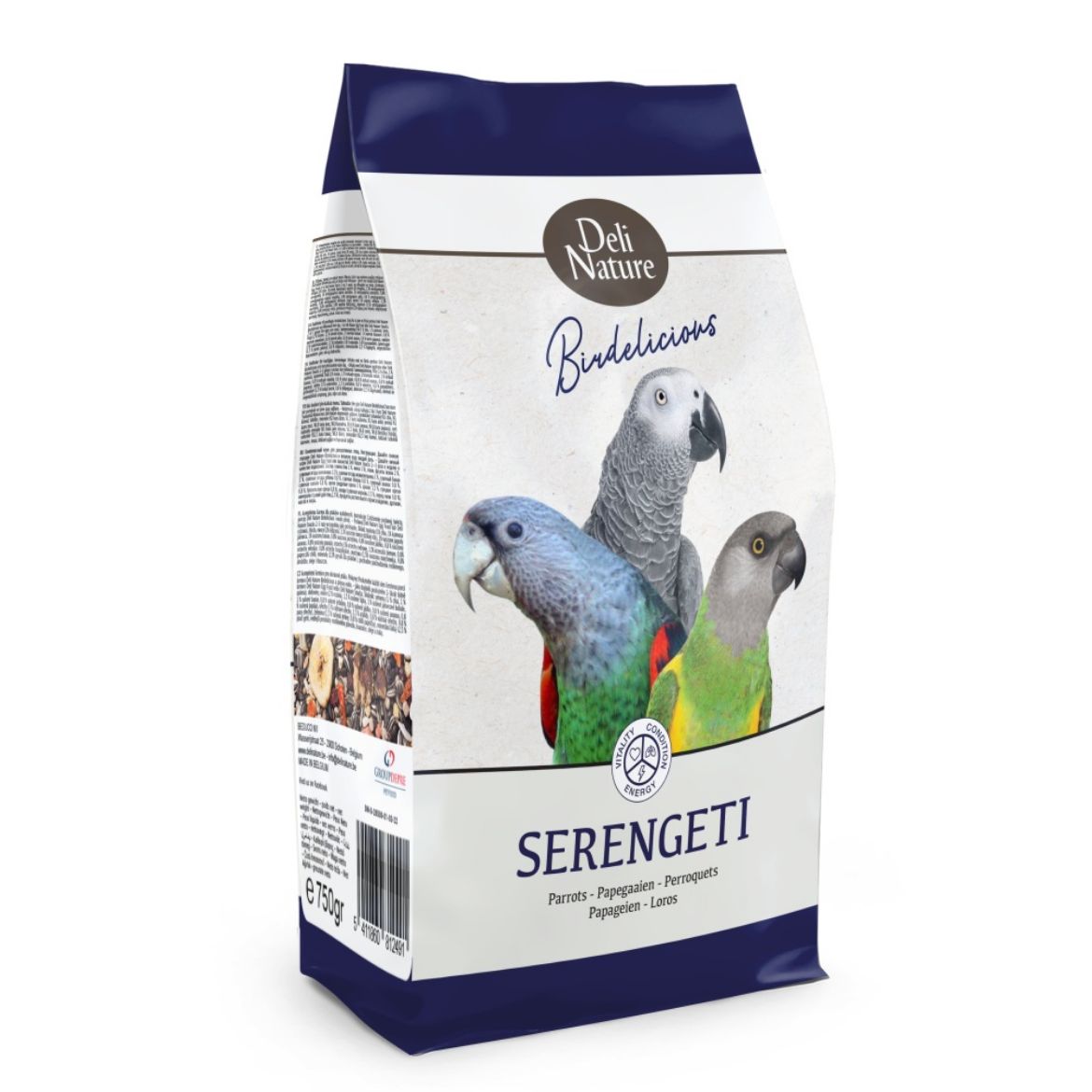 Obrázek z Deli Nature Birdelicious Serengeti africký papoušek 750 g 