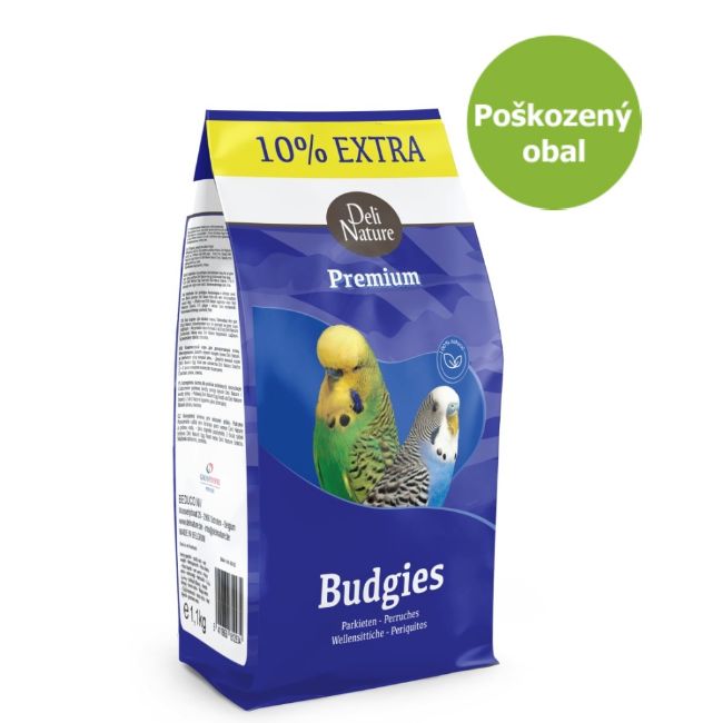 Deli nature premium budgies, kompletní krmivo andulka, 10 % zdarma