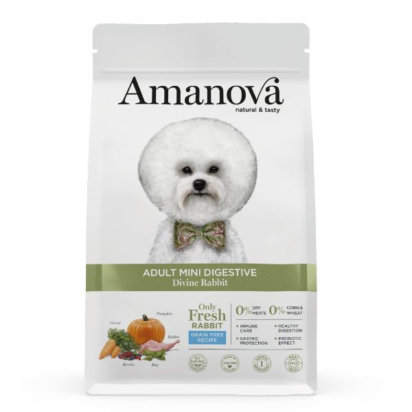 Obrázek Amanova Dog Adult Mini Digestive Rabbit & Pumpkin GF 0,8 kg