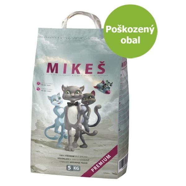 Obrázek MIKEŠ Premium bílé hrudkující 8,8 kg - Poškozený obal - SLEVA 15 %