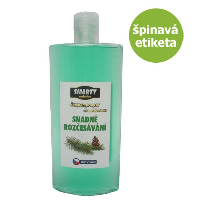 Šampon pro psy s kondicionérem SNADNÉ ROZČESÁVÁNÍ SMARTY 250 ml - Špinavá etiketa - SLEVA 15 %