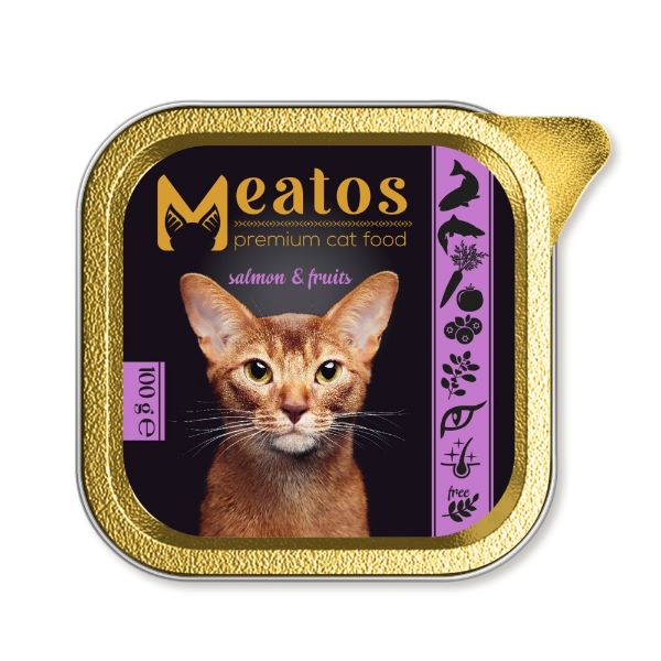 Obrázek Meatos Cat Salmon & Fruit 100 g