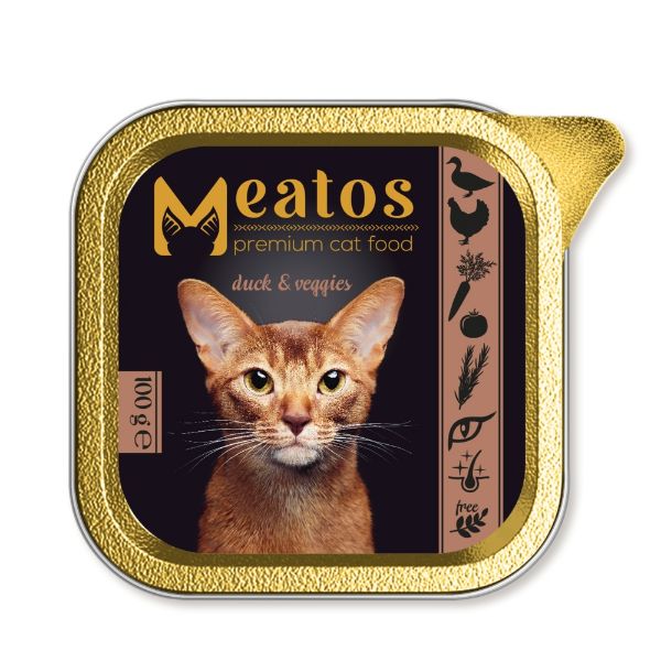 Obrázek Meatos Cat Duck & Vegetable 100 g