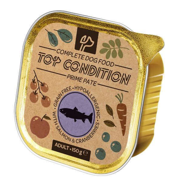Obrázek Top Condition Dog Salmon & Cranberries paté 150 g Expirace 6/2025