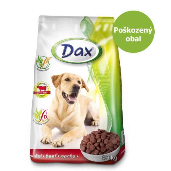 Obrázek Dax Dog granule hovězí 3 kg - Poškozený obal - SLEVA 20 %