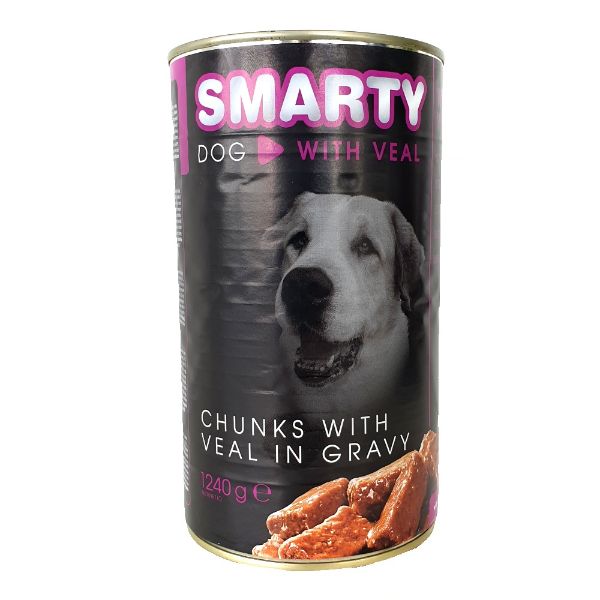 Obrázek SMARTY Dog  Veal/Telecí  chunks, konzerva 1240 g