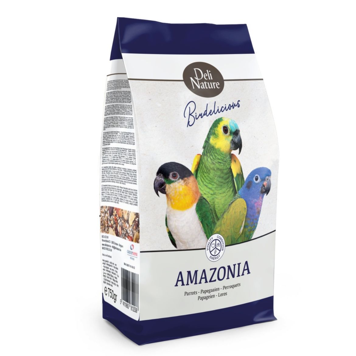 Obrázek z Deli Nature Birdelicious Amazonia amazonský papoušek 750 g 