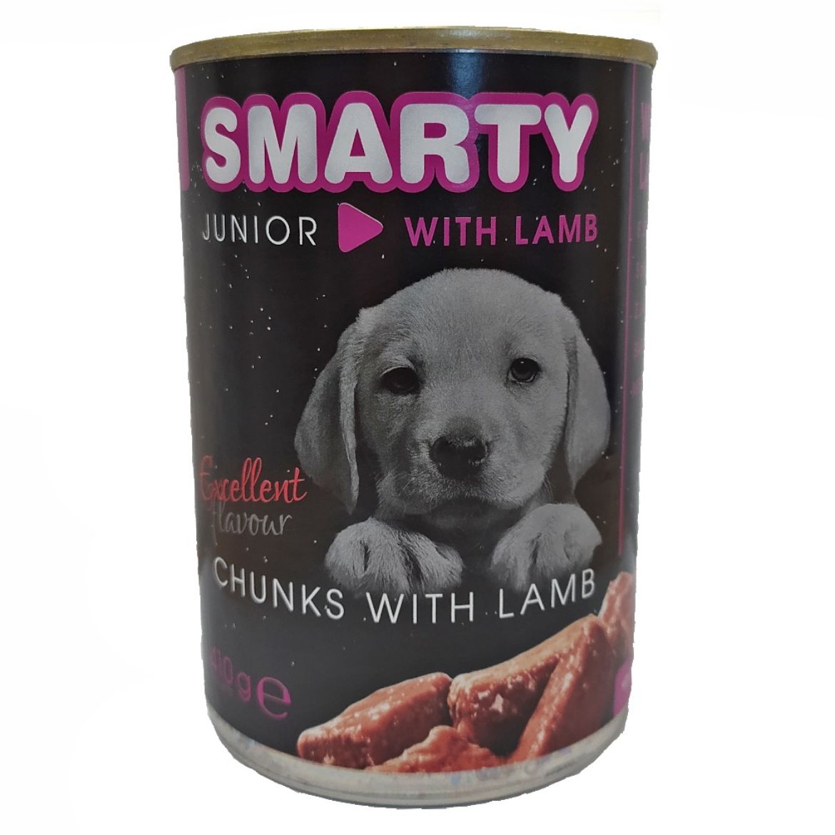 Obrázek z SMARTY Dog Junior Jehněčí chunks, konzerva 410 g 